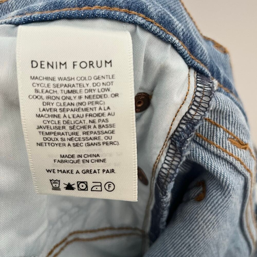 Denim Forum The ‘80s Stovepipe Hi Straight Jean 27 Blue Organic Cotton High Rise - Picture 10 of 12